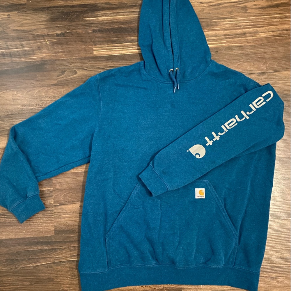 Blue carhart sweatshirt